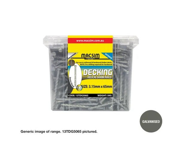 Galvanised Helical Shank Dome Headed Decking Nail